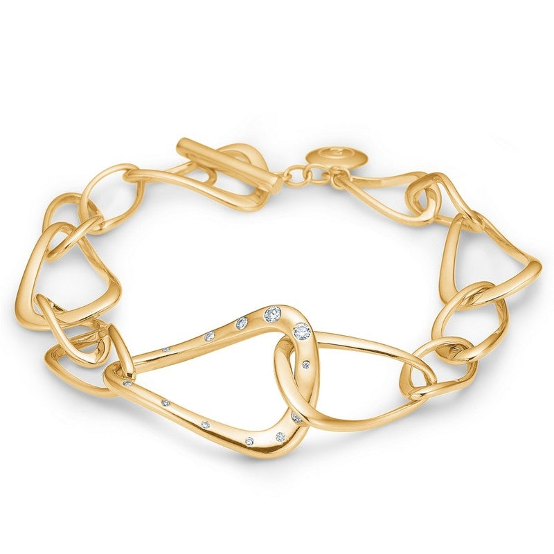 Athena armbånd fra Mads Z i 14 kt guld med 0,25 ct diamanter – Gold Label kollektion.